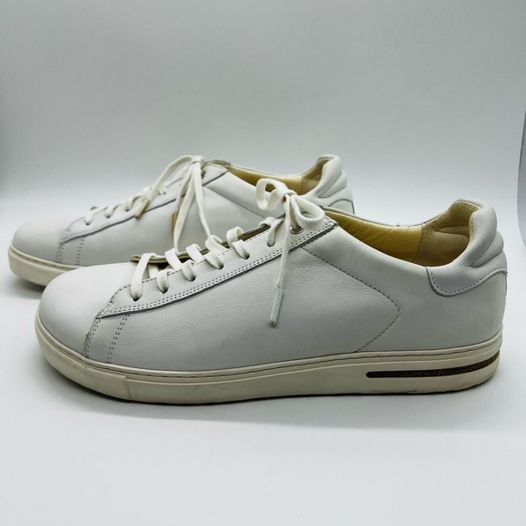 BIRKENSTOCK MEN’S WHITE LEATHER LACE UP SNEAKERS SIZE 12 - Picture 2 of 10